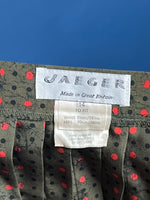 Load image into Gallery viewer, Vintage 1980s JAEGER Midi Polka Dot Pleated Skirt
