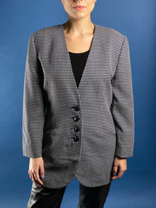 Vintage 1980s Gianfranco Ferré Abstract Pattern Blazer