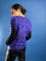 Load image into Gallery viewer, Vintage 1980s Handmade Mohair Purple Vest
