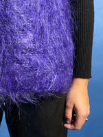 Load image into Gallery viewer, Vintage 1980s Handmade Mohair Purple Vest
