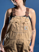 Load image into Gallery viewer, Vintage 1990s CARHARTT Tan Workwear Overalls
