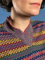 Load image into Gallery viewer, Vintage RARE 1980s Brown Label MISSONI Zig Zag Iconic Pattern Midi Knit Dress w/ Pockets
