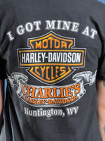 Load image into Gallery viewer, Vintage 2000s Harley Davidson Black T-shirt w/ Engine Illustration
