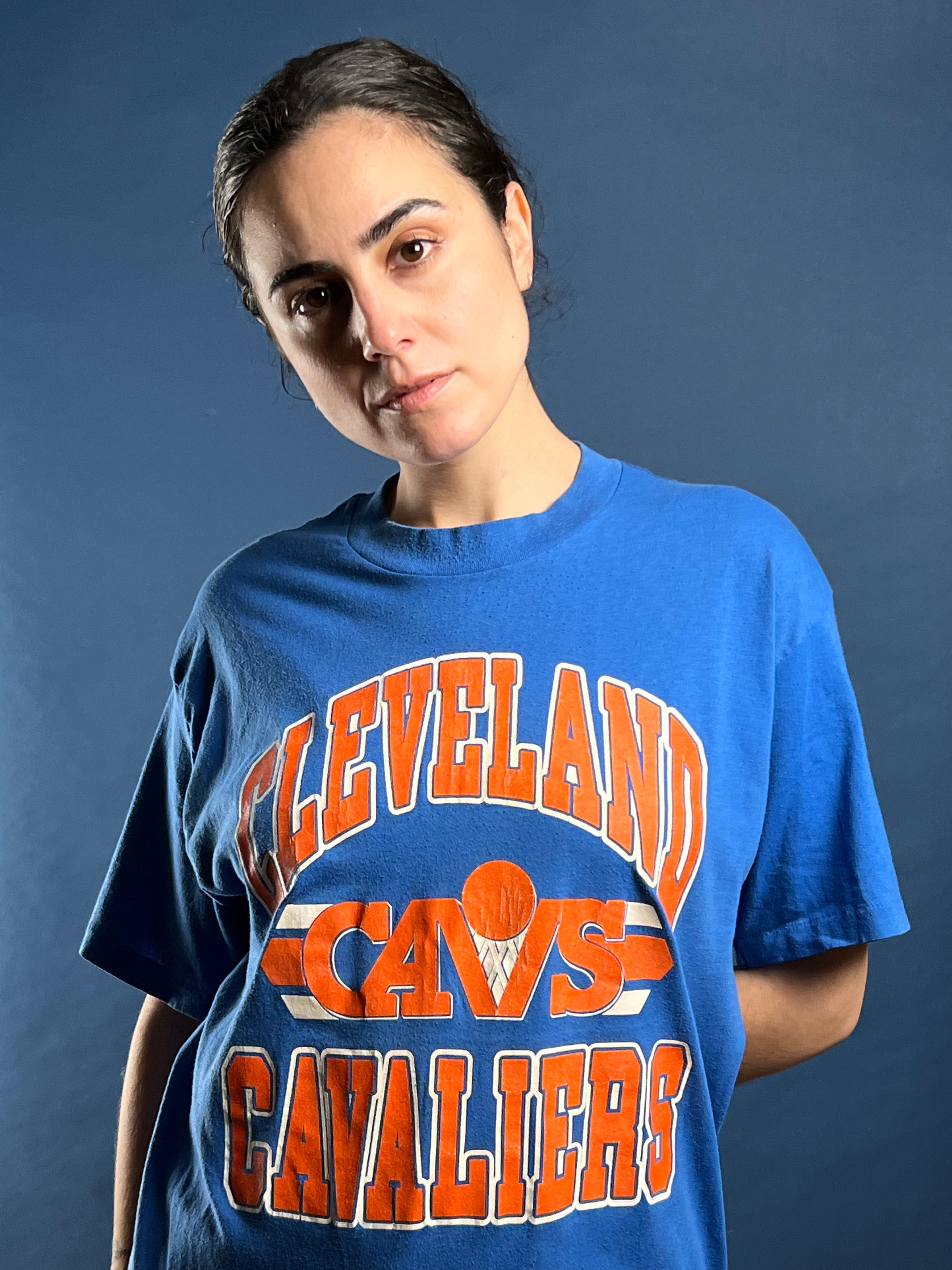 Vintage 1980s Cleveland Cavalier 50/50 T-shirt w/ Illustration