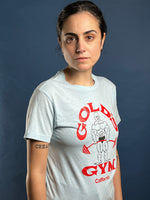 Load image into Gallery viewer, Vintage 1980s GOLD&#39;S GYM Baby Blue T-shirt
