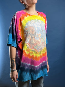 Vintage 1999 Liquid Blue Fantasy FYAK Tie Dye T-shirt