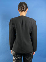 Load image into Gallery viewer, Vintage 1980s CHRISTIAN DIOR Black Embroidery Blazer
