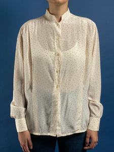 Vintage 1980s JIL SANDER Polka Dot Blouse