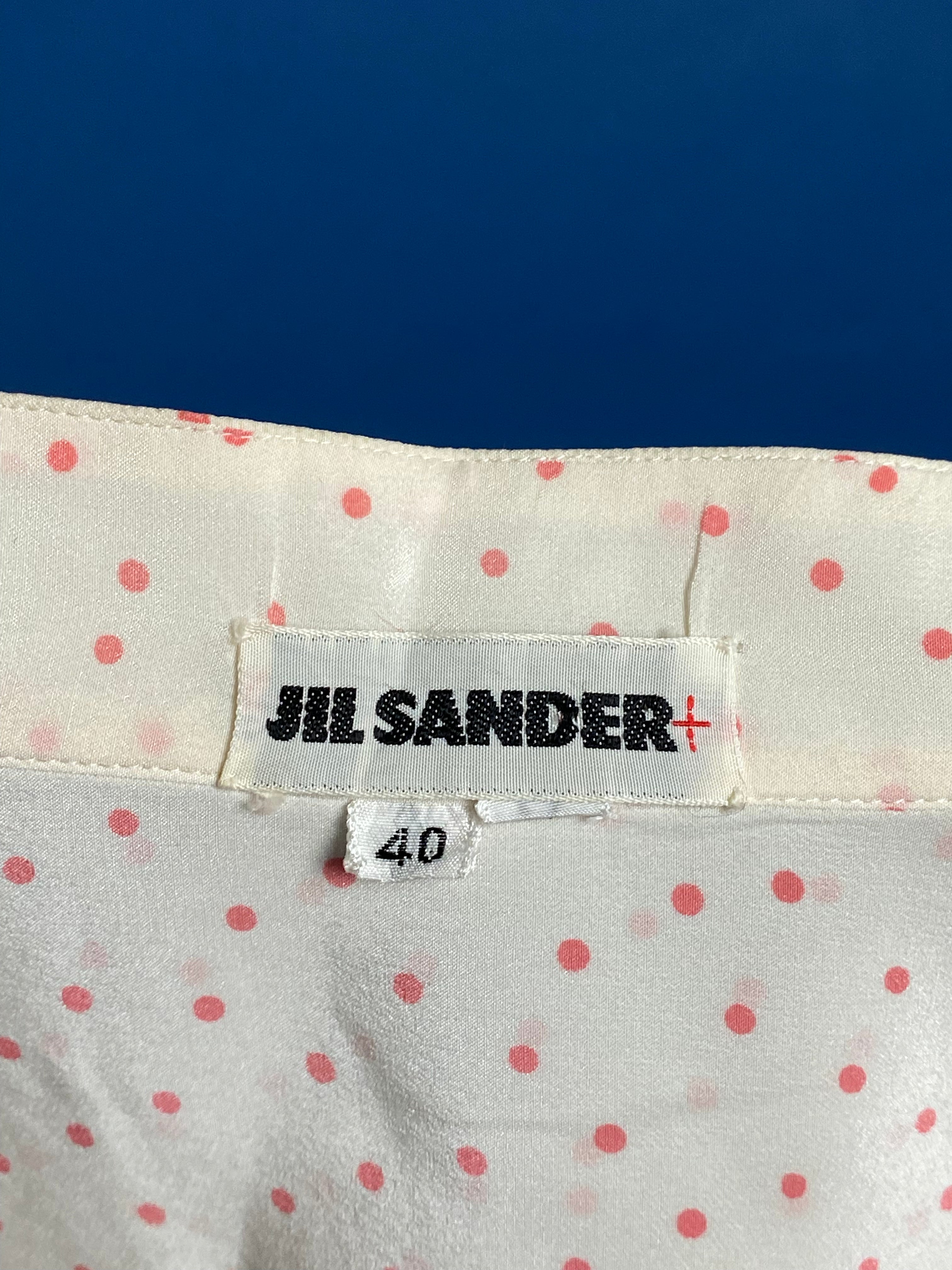 Vintage 1980s JIL SANDER Polka Dot Blouse