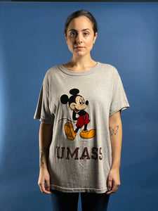 Vintage 1970s CHAMPION Mickey Mouse Grey Uni 50/50 T-shirt