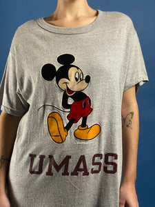 Vintage 1970s CHAMPION Mickey Mouse Grey Uni 50/50 T-shirt