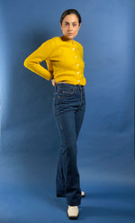 Load image into Gallery viewer, Vintage 1970s Orange Tab Dark Wash Bootcut LEVI&#39;S Jeans
