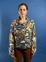 Load image into Gallery viewer, Vintage 1990s Cotton/Denim Cowboy Print Jacket
