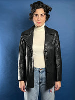 Load image into Gallery viewer, Vintage 1980s WILSONS Black Leather Jacket
