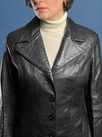 Load image into Gallery viewer, Vintage 1980s WILSONS Black Leather Jacket
