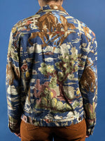 Load image into Gallery viewer, Vintage 1990s Cotton/Denim Cowboy Print Jacket
