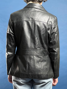 Vintage 1980s WILSONS Black Leather Jacket