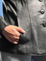 Load image into Gallery viewer, Vintage 1980s WILSONS Black Leather Jacket
