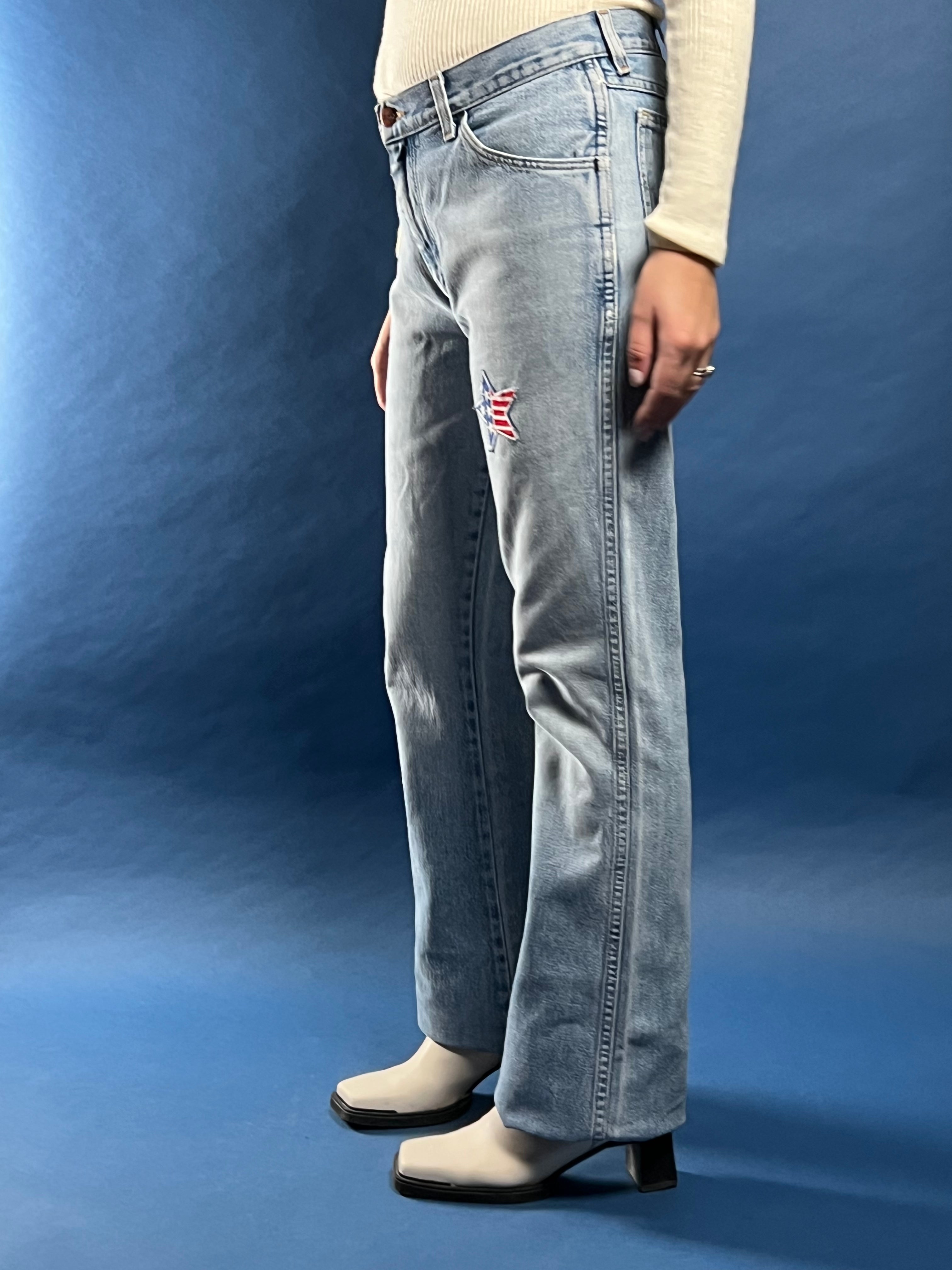 Vintage 1970s WRANGLER Light Wash Bootcut Jeans