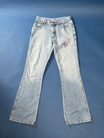 Load image into Gallery viewer, Vintage 1970s WRANGLER Light Wash Bootcut Jeans
