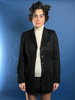 Load image into Gallery viewer, Vintage 1980s ESCADA Margaretha Ley Black Cashmere Blazer
