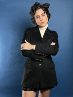 Load image into Gallery viewer, Vintage 1980s ESCADA Margaretha Ley Black Cashmere Blazer
