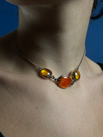 Load image into Gallery viewer, Vintage Art Deco 1930s Silver &amp; Glass Necklace
