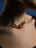 Load image into Gallery viewer, Vintage Art Deco 1930s Silver &amp; Glass Necklace
