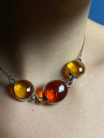 Load image into Gallery viewer, Vintage Art Deco 1930s Silver &amp; Glass Necklace
