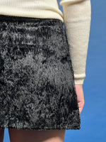 Load image into Gallery viewer, Vintage 2000s Y2k DOLCE &amp; GABBANA Mini A-line Black Skirt w/ Texture Fabric, Made in Italy
