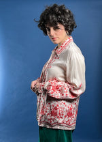 Load image into Gallery viewer, Vintage 1980s ESCADA by Margaretha Ley, 100% Silk Floral Shirt
