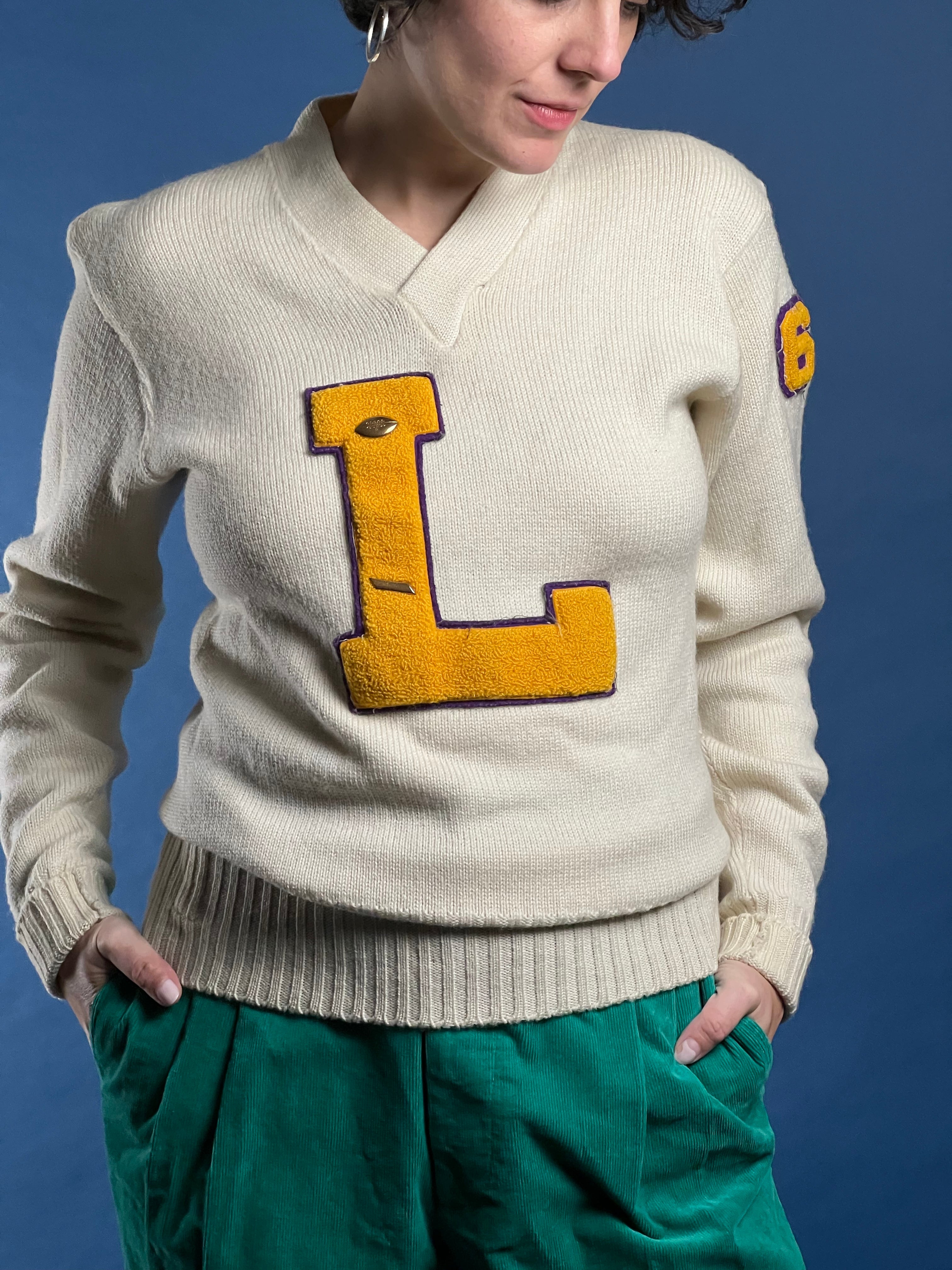 Vintage 1962' Russell Sports Knit Wool Jumper