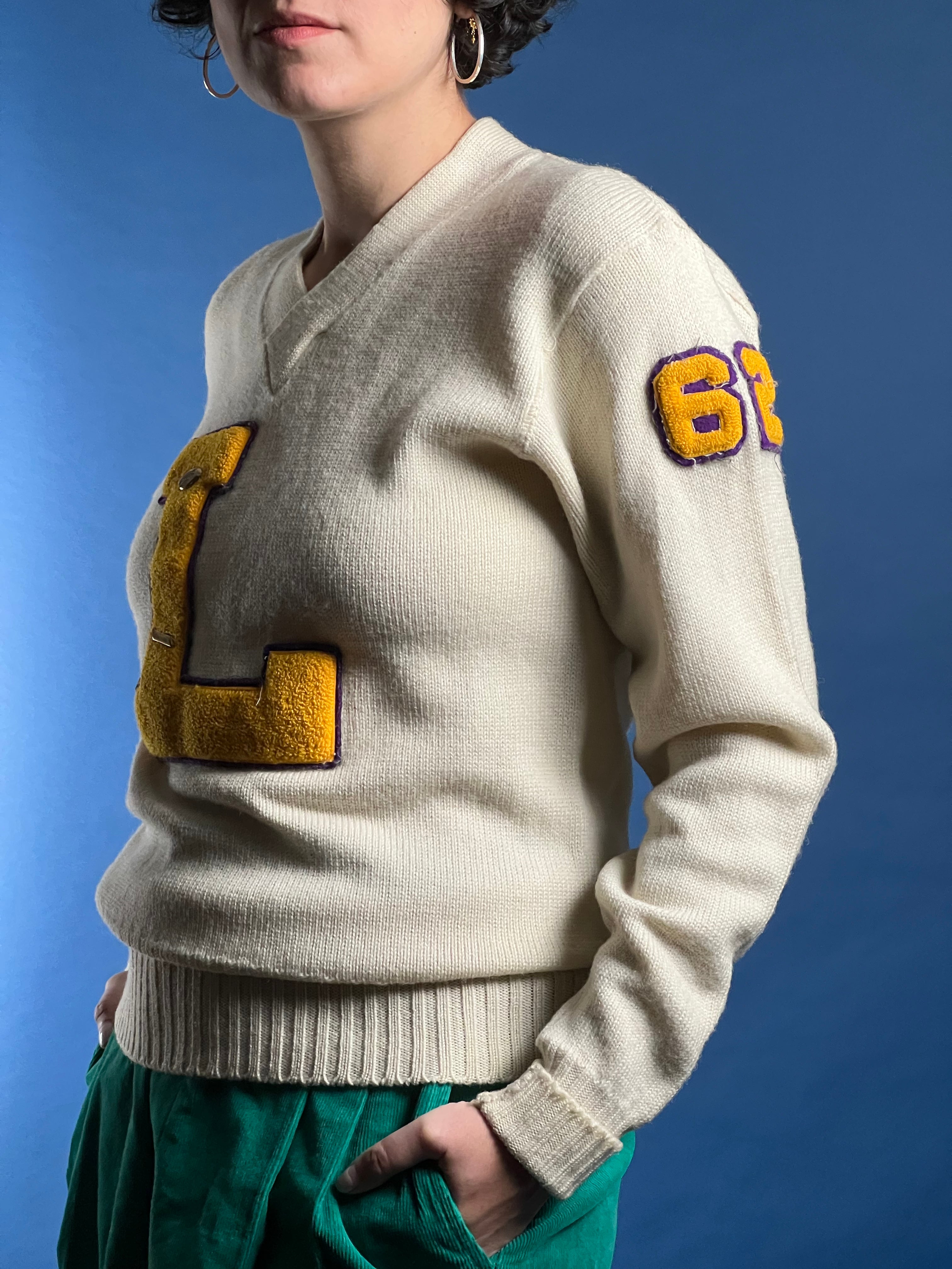 Vintage 1962' Russell Sports Knit Wool Jumper