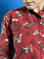 Load image into Gallery viewer, Vintage 1960s Rockmount Western Shirt w/ Cowboy Print
