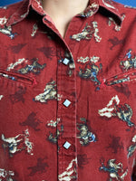 Load image into Gallery viewer, Vintage 1960s Rockmount Western Shirt w/ Cowboy Print
