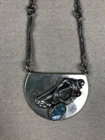 Load image into Gallery viewer, Vintage Mid Century Brutalist Silver Necklace
