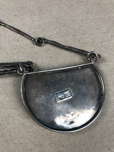 Vintage Mid Century Brutalist Silver Necklace