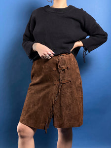 Vintage RALPH LAUREN Collection Suede Western Skirt