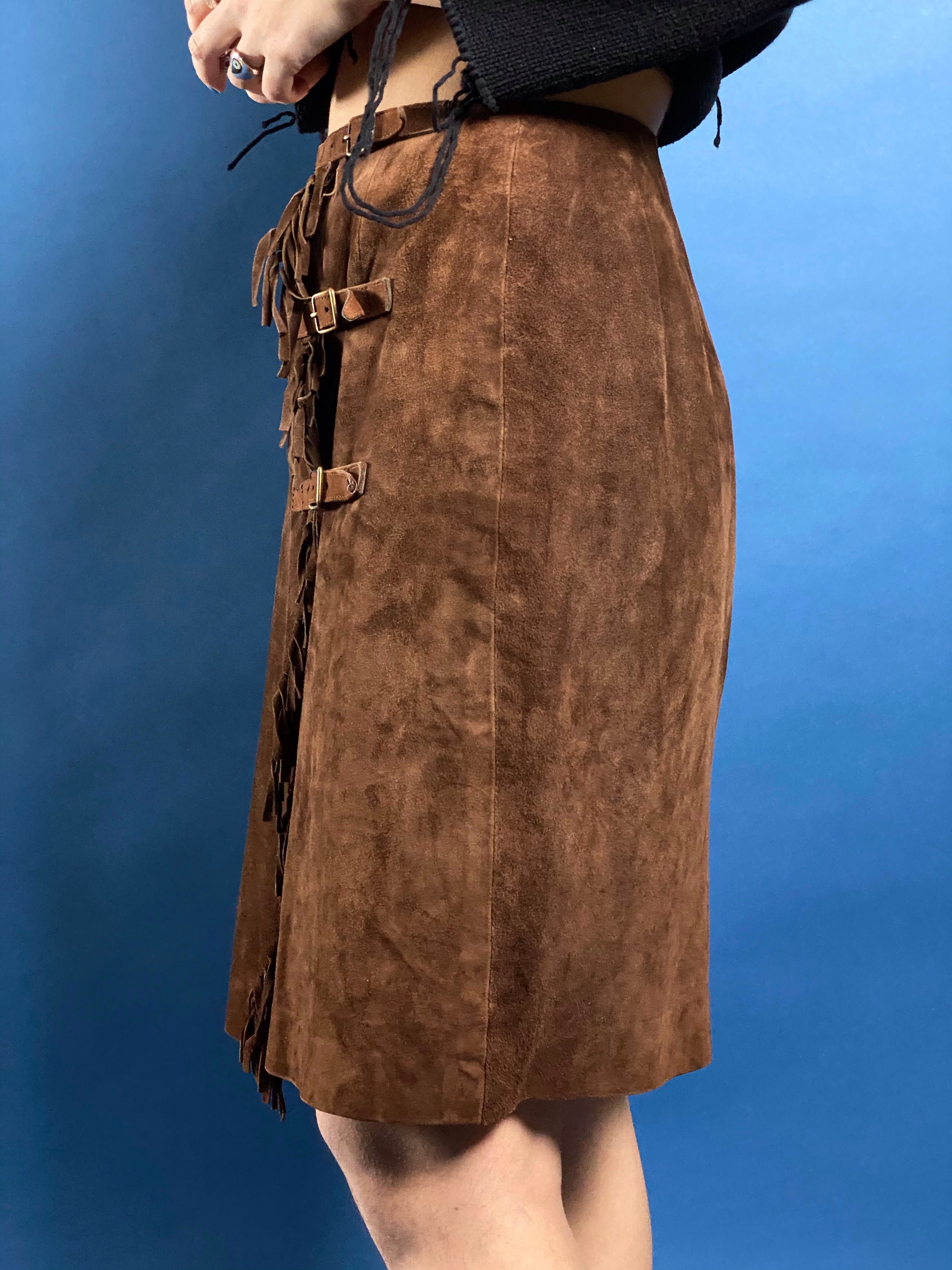 Vintage RALPH LAUREN Collection Suede Western Skirt