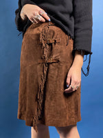 Load image into Gallery viewer, Vintage RALPH LAUREN Collection Suede Western Skirt
