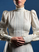 Load image into Gallery viewer, Vintage 1970s Ivory/White Edwardian Style Prairie Maxi Dress
