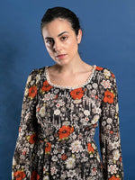 Load image into Gallery viewer, Vintage 1970s Prairie Floral Midi Dress
