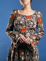 Load image into Gallery viewer, Vintage 1970s Prairie Floral Midi Dress
