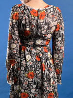 Load image into Gallery viewer, Vintage 1970s Prairie Floral Midi Dress
