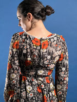 Load image into Gallery viewer, Vintage 1970s Prairie Floral Midi Dress
