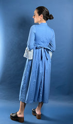 Load image into Gallery viewer, Vintage 1960s Prairie Cottagecore Midi Dress w/ Floral Pattern
