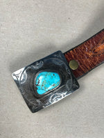 Load image into Gallery viewer, Vintage 1950s Native American Belt w/ Turquoise Stone
