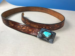 Load image into Gallery viewer, Vintage 1950s Native American Belt w/ Turquoise Stone
