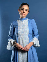 Load image into Gallery viewer, Vintage 1960s Prairie Cottagecore Midi Dress w/ Floral Pattern
