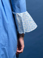 Load image into Gallery viewer, Vintage 1960s Prairie Cottagecore Midi Dress w/ Floral Pattern
